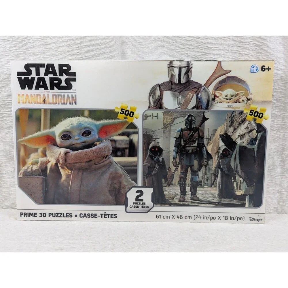 Star Wars - 1000 Piece Puzzle (Pack of 2 x 500) Prime 3D Mandalorian Disney